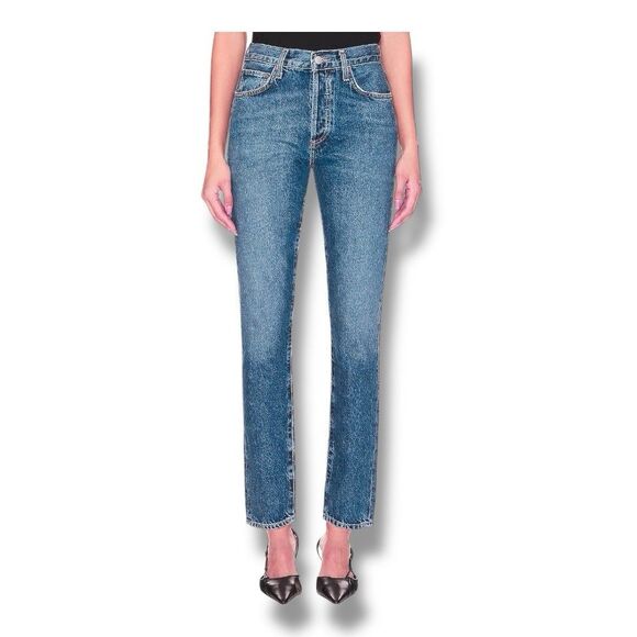 AGOLDE Austin Mid Rise Tapered Slim Jean Denim Control Color Women’s Size 26 - Picture 1 of 15